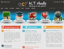 Tablet Screenshot of moodle.acttraining.org.uk